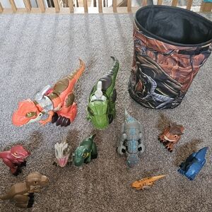 Fisher-Price Red and Green Dinosaur Action Figures Playset